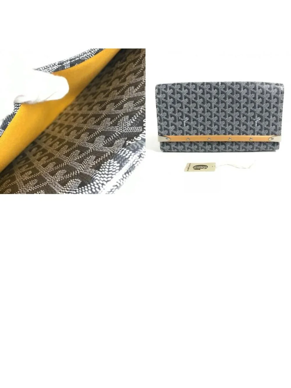 Goyard Clutch Monte Carlo Leather Gray